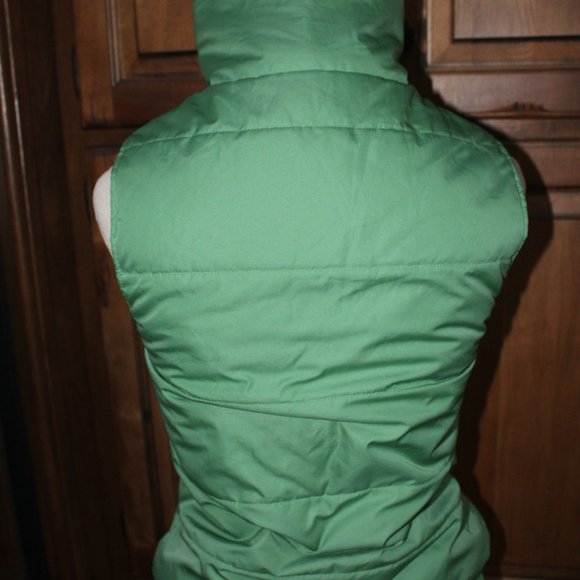 Vintage Green LACOSTE Women's Puffer Vest EXCELLENT condition Size 34 - Picture 4 of 6
